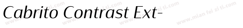 Cabrito Contrast Ext字体转换